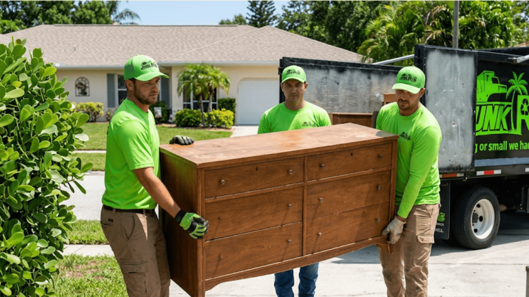 Professional furniture removal services carrying out junk removal in Sarasota County.